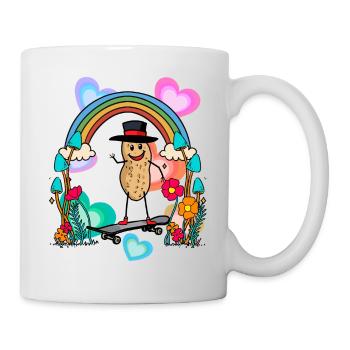 Peanut Skater Spring Nature Birthday Greetings - Mug - white - Right