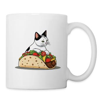 Taco Cat Cinco De Mayo Aesthetic Funny Food - Mug - white - Right