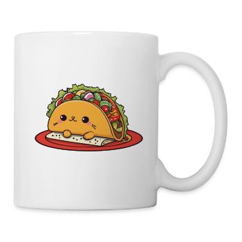 Kawaii Taco Cat Cinco De Mayo Nourriture Esthétique - Mug blanc - blanc - Droite