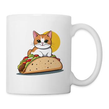 Taco Cat Cinco De Mayo Funny Food Design - Mug - white - Right