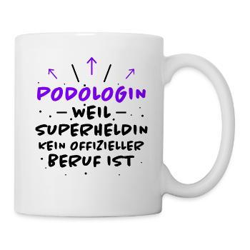 Podologin Spruch Fußpflegerin Podologin Geschenk - Tasse - Weiß - Rechts