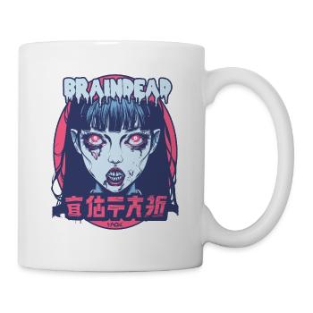 Brain-dead zombie girl is mentally dead - Mug - white - Right