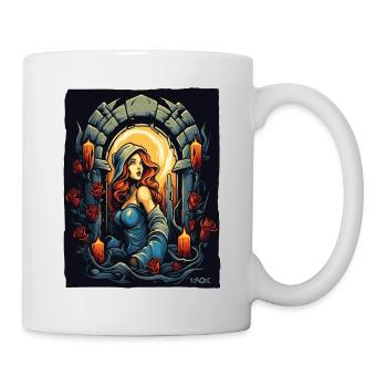 A maid lost in the dungeon of roses - Mug - white - Right