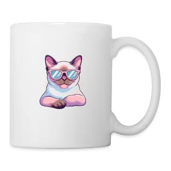 J’ai peut-être l’air de t’écouter, chat birman - Mug blanc - blanc - Droite