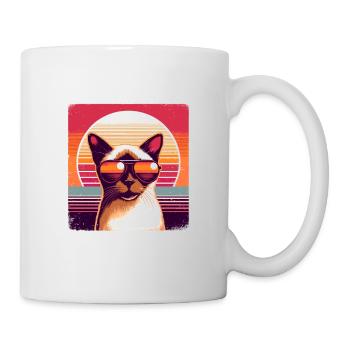 J’ai peut-être l’air de t’écouter, chat birman - Mug blanc - blanc - Droite