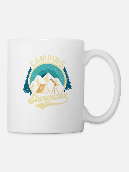 Camping Stargazer Astronomy Stars Planets - Tasse - Weiß