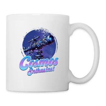 Cosmos Enthusiast Stargazer Telescope Astronomy - Tasse - Weiß - Rechts