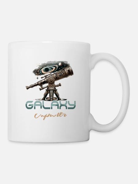 Galaxy Explorer Stargazer Telescope Astronomy - Tasse - Weiß