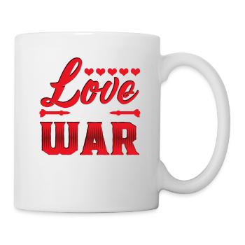 All's Fair In Love And War T-Shirt Grafik Neuheit - Tasse - Weiß - Rechts