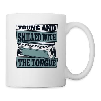 Jeune Et Habile Avec La Langue Harmoniste - Mug blanc - blanc - Droite