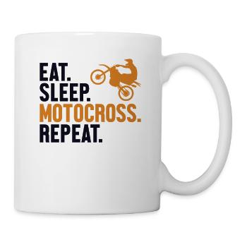 Eat Sleep Motocross Repeat Motorcycle Racing - Mug - white - Right