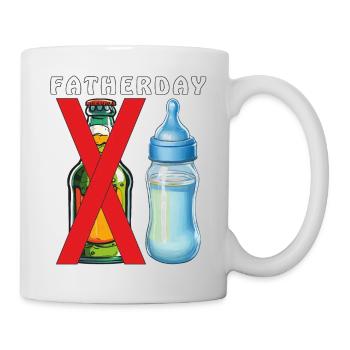 BABYFLASCHE BIERFLASCHE FATHERDAY - Tasse - Weiß - Rechts