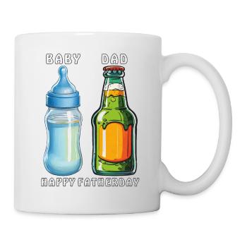 BÉBÉ PAPA BONNE FÊTE DES PÈRES - Mug blanc - blanc - Droite