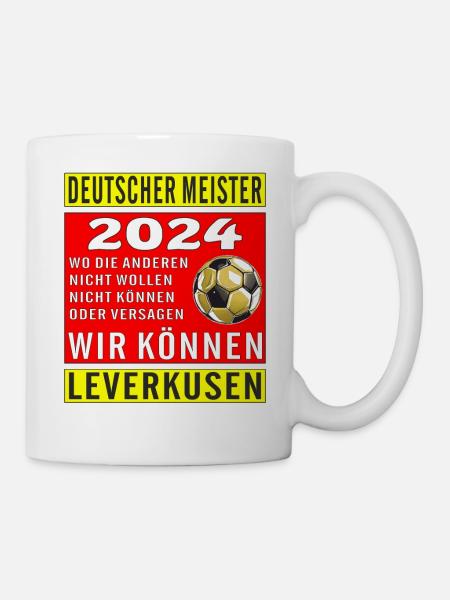 DEUTSCHER MEISTER LEVERKUSEN WIR KÖNNEN - Tasse - Weiß