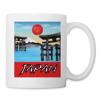 Affiche de voyage vintage Japon Lovely - Mug blanc - blanc - Droite