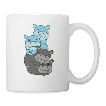Autosexuel Drapeau Fierté LGBTQ Hippopotame mignon - Mug blanc - blanc - Droite