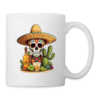 Sugar Skull Tequila Cinco De Mayo Mexique Célébration - Mug blanc - blanc - Droite