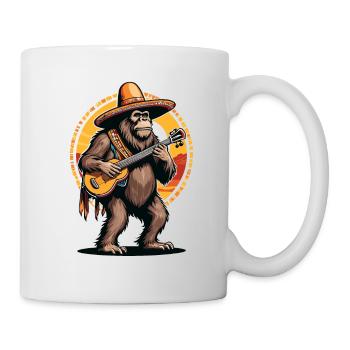 Bigfoot Mexican Mariachi Guitarist Fiesta - Mug - white - Right