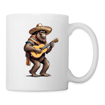 Bigfoot Mexican Mariachi Guitarist Fiesta - Mug - white - Right