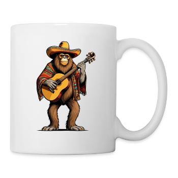 Bigfoot Mexican Mariachi Guitar Fiesta - Mug - white - Right