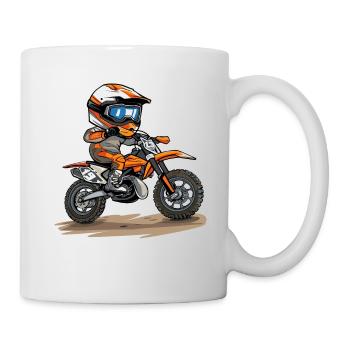 Kinder Motocross - Tasse - Weiß - Rechts