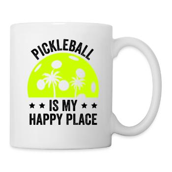 Pickleball Is My Happy Place - Tasse - Weiß - Rechts