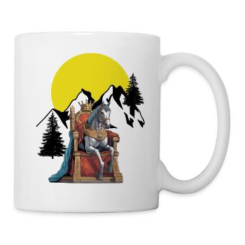 Horse Horses King Kingdom Fantasy Throne Hero - Mug - white - Right