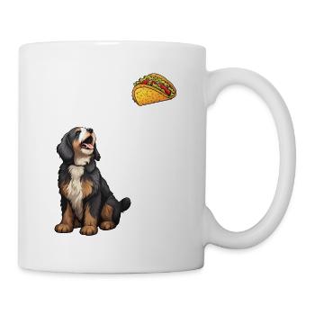 Bernedoodle Staring At Taco - Mug - white - Right