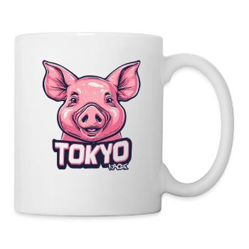 Big smile and funny Tokyo pig - Mug - white - Right