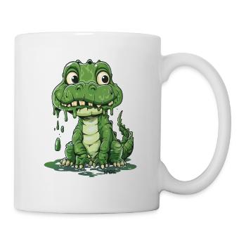 Cute Dino with Drops - Mug - white - Right