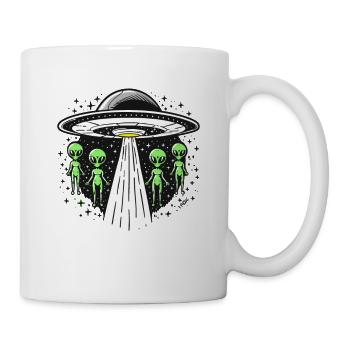 Invasion extraterrestre et enlèvement extraterrestre - Mug blanc - blanc - Droite