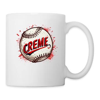 Creme Baseball - Tasse - Weiß - Rechts