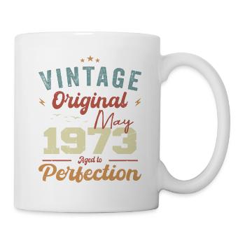Mai 1973 Geburtstag Mai 1973 Geschenk Mai 1973 - Tasse - Weiß - Rechts