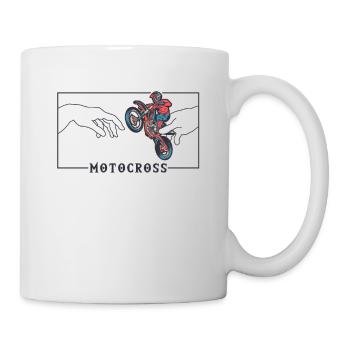 Michelangelo Creation of Adam Motocross Supermoto - Mug - white - Right