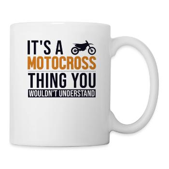 Es ist ein Motocross-Racing-Supermoto - Tasse - Weiß - Rechts