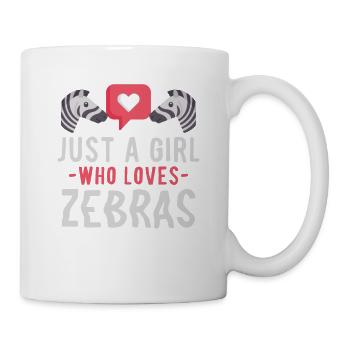 Just A Girl Who Loves Zebras Funny Stripes Animal - Mug - white - Right
