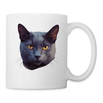 Chat bleu russe Russisch Blau Katze - Mug blanc - blanc - Droite
