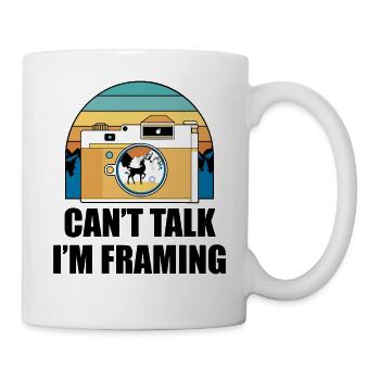 Je ne peux pas parler, je me suis cadré - Photographie - Mug blanc - blanc - Droite