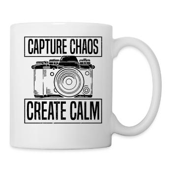 Chaos Erfassen Erzeugen Ruhig - Fotografie - Tasse - Weiß - Rechts