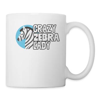 Crazy Zebra Lady Funny African Stripes Animal Love - Mug - white - Right