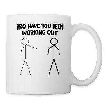 Bro Avez-vous fait de l’exercice - Funny Stick - Mug blanc - blanc - Droite