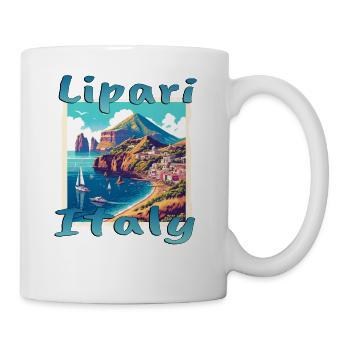 Vacances d’été à Lipari : le rêve insulaire de l’Italie - Mug blanc - blanc - Droite
