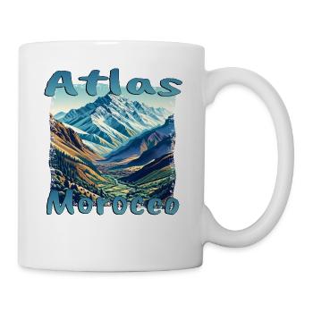 Mountains Morocco: Grunge Countryside Vacation - Mug - white - Right