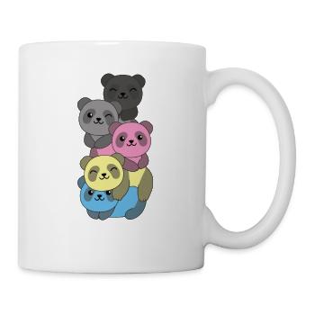 Polygenre Drapeau Fierté LGBTQ Panda Mignon - Mug blanc - blanc - Droite