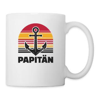 Papitän Vatertag bester Papa Anker - Tasse - Weiß - Rechts