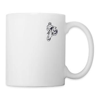 Motocross Logo Emblem Supermoto Motorcycle Racing - Mug - white - Right