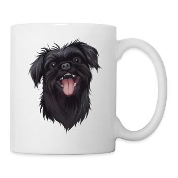 Affenpinscher Geschenk | Cartoon Artwork - Tasse - Weiß - Rechts