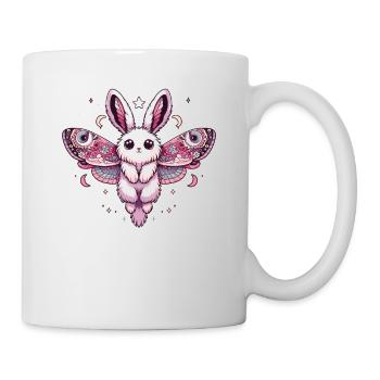 Kawaii Pastel Goth Cute Creepy Hase Motte - Tasse - Weiß - Rechts