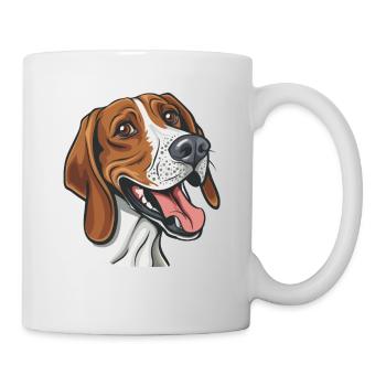 American Foxhound Geschenk | Cartoon Artwork - Tasse - Weiß - Rechts