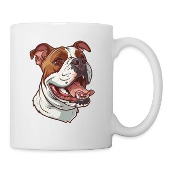 American Bulldog Gift | Cartoon Artwork - Mug - white - Right